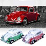 Wholesale Crystal Clear Beetle Style Design Taxi Car Portable Bluetooth Speaker WS1937 for Phone, Device, Music, USB (Red)