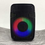 Wholesale RGB Color LED Light Portable Loud Bluetooth Wireless Speaker MS1683 (Black)