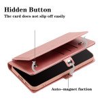Wholesale Premium PU Leather Folio Wallet Front Cover Case with Card Holder Slots and Wrist Strap for Samsung Galaxy S23 Plus 5G (Purple)