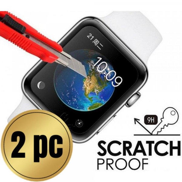 Wholesale 2pc PMMA Screen Protector with Easy Installation Kit Included for Apple Watch Series 6 / 5 / 4 / SE [44MM] (Clear)