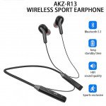 Wholesale Neck Hanging Stereo Bluetooth Wireless Sport Earphones Neck band for Universal Cell Phone And Bluetooth Device (Black)