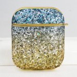 Wholesale Glitter Luxury Sparkle Rainbow Crystal Bling Diamond Case for Apple Airpods 1 / 2 (Blue)