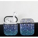 Wholesale Rhinestone Gradient Bling Glitter Sparkle Diamond Crystal Case for Apple Airpods 1 / 2 (Blue)