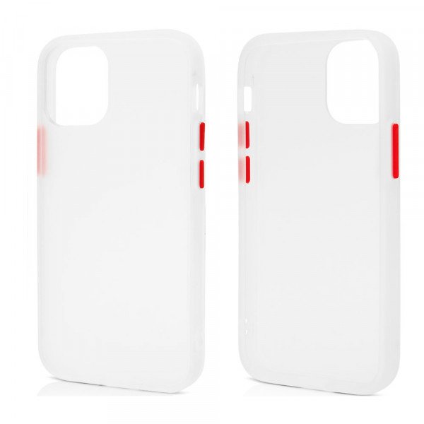 Wholesale Slim Matte Hybrid Bumper Case for Apple iPhone 13 [6.1] (White)