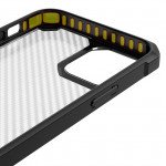 Wholesale Super Armor Carbon Fiber Design Hybrid Case for Apple iPhone 12 / 12 Pro 6.1 (Red)