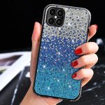 Wholesale Rhinestone Gradient Bling Glitter Sparkle Diamond Crystal Case for Apple iPhone 12 / 12 Pro 6.1 (Blue)