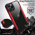 Wholesale Clear Iron Armor Hybrid Chrome Case for Apple iPhone 13 Pro Max (6.7) (Navy Blue)