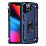 Wholesale Tech Armor Ring Stand Grip Case with Metal Plate for Apple iPhone 13 Pro (6.1) (Navy Blue)