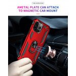 Wholesale Tech Armor Ring Stand Grip Case with Metal Plate for Apple iPhone 13 Pro Max (6.7) (Red)