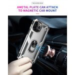 Wholesale Tech Armor Ring Stand Grip Case with Metal Plate for Apple iPhone 13 Pro (6.1) (Silver)