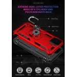 Wholesale Tech Armor Ring Stand Grip Case with Metal Plate for Apple iPhone 13 (6.1) (Red)