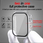 Wholesale Tempered Glass Screen Protector Full Coverage Shockproof Cover Case for Apple Watch Series 9/8/7 [45MM] (Clear)