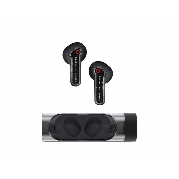 Wholesale Sleek Capsule Design TWS Bluetooth Wireless Earbuds Ultimate Sound Superior Audio BW08 for Universal Cell Phone And Bluetooth Device (Black)