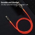 Wholesale Type-C LED Light Up Charging Cable - 7 RGB Colors Gradual Changing USB Cable 3.3FT for Universal Cell Phone, Device and More for Android Only