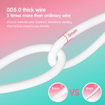 Wholesale Type C / USB-C 2.4A Heavy Duty Strong Soft Flexible Tangled Free Silicone OD 5.0mm Charge and Sync USB Cable 3FT for Universal Cell Phone, Device and More (Blue)