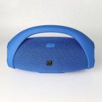 Wholesale Boomsbox Mini Drum Style Wireless FM Radio Bluetooth Speaker With Handle C2B for Universal Cell Phone And Bluetooth Device (Blue)