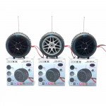 Wholesale Car Wheel Design Solar-Powered and Portable Bluetooth Wireless Speaker FP509 for Universal Cell Phone And Bluetooth Device (Black)