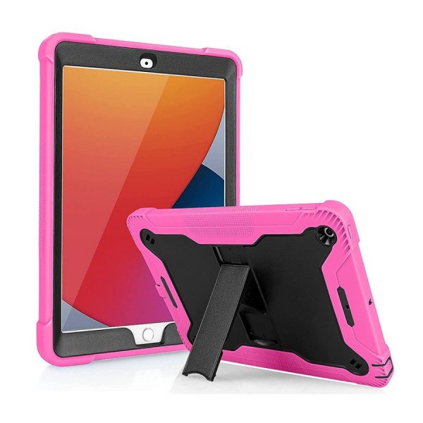 Wholesale Heavy Duty Full Body Shockproof Protection Kickstand Hybrid Tablet Case Cover for Apple iPad Pro 11 (2022 / 2021 / 2020), Apple iPad Air 4 10.9 (2020) (Hot Pink)