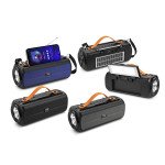 Wholesale Portable Bluetooth Speakers, Spot Lamp with Flashlight, FM Radio Wireless Bass Speaker with Solar Panel Charge for iPhone, Cell Phone, Universal Devices HFU19 (Blue)