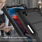 Wholesale Heavy Duty Full Body Shockproof Protection Kickstand Hybrid Tablet Case Cover for Apple iPad 10.9 (2022) (Black)