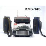 Wholesale Portable Wireless AM FM Radio Bluetooth Speaker with Flashlight and Solar Charge KMS145 for Universal Cell Phone And Bluetooth Device (Black)