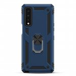 Wholesale Tech Armor Ring Stand Grip Case with Metal Plate for LG Stylo 7 5G [Not for Stylo 7 4G] (Navy Blue)