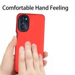 Wholesale Glossy Dual Layer Armor Defender Hybrid Protective Case Cover for Motorola Moto G 5G (2022) (Red)