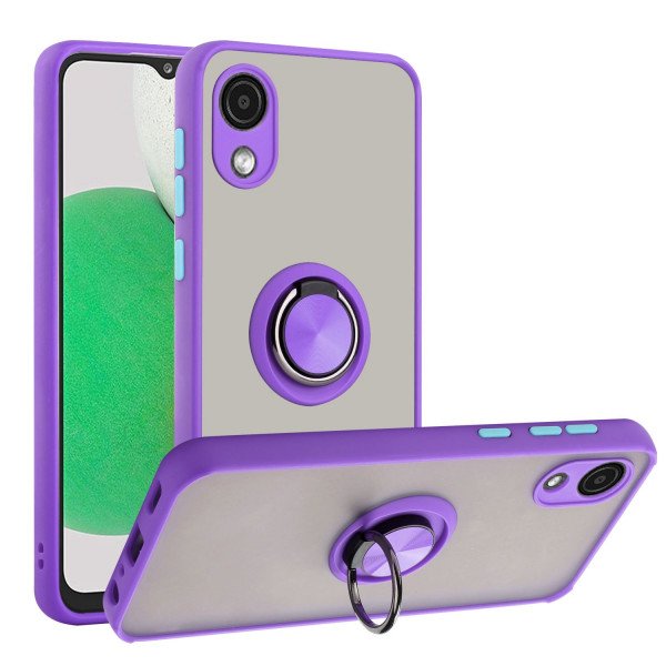 Wholesale Tuff Slim Armor Hybrid Ring Stand Case for Motorola Moto G Play 2024 (Purple)
