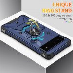 Wholesale Shockproof Tech Armor Ring Stand Rugged Case with Metal Plate for Google Pixel 7 Pro (Red)