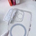 Wholesale Crystal Clear Transparent Slim Magnetic Cover Case Magsafe Compatible for Apple iPhone 15 Plus (Clear)