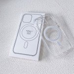 Wholesale Crystal Clear Transparent Slim Magnetic Cover Case Magsafe Compatible for Apple iPhone 15 Pro Max (Clear)