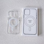 Wholesale Crystal Clear Transparent Slim Magnetic Cover Case Magsafe Compatible for Samsung Galaxy S23 5G (Clear)