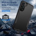 Wholesale Heavy Duty Strong Armor Hybrid Trailblazer Case Cover for Samsung Galaxy S23 5G (Black)