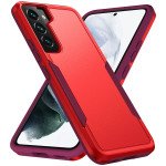 Wholesale Heavy Duty Strong Armor Hybrid Trailblazer Case Cover for Samsung Galaxy S22 Plus (Red)