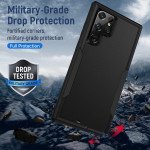 Wholesale Heavy Duty Strong Armor Hybrid Trailblazer Case Cover for Samsung Galaxy S23 Ultra 5G (Black)