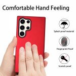 Wholesale Glossy Dual Layer Armor Defender Hybrid Protective Case Cover for Samsung Galaxy S24 Ultra 5G (Red)