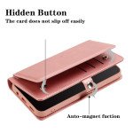 Wholesale Premium PU Leather Folio Wallet Front Cover Case with Card Holder Slots and Wrist Strap for Samsung Galaxy A14 5G (Purple)