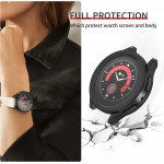 Wholesale Tempered Glass Screen Protector Full Coverage Shockproof Cover Case for Samsung Galaxy Watch 5 [40MM] (Gold)