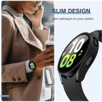 Wholesale Tempered Glass Screen Protector Full Coverage Shockproof Cover Case for Samsung Galaxy Watch 5 [40MM] (Gold)