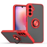 Wholesale Tuff Slim Armor Hybrid Ring Stand Case for Samsung Galaxy A24 4G (Red)