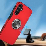 Wholesale Dual Layer Armor Hybrid Stand Ring Case for Samsung Galaxy A24 4G (Red)