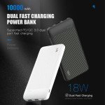 Wholesale Type-C Output Ultra Slim 10000mAh Universal Battery Pack Portable Charger Power Bank for Universal Cell Phone And Devices (Black)