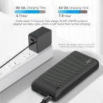 Wholesale USB/Type-C Outputs Ultra Slim 20000mAh Universal Battery Pack Portable Charger Power Bank SL20DD for Universal Cell Phone And Devices (Black)