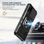Wholesale Rotating Cube Ring Holder Kickstand Magnetic Car Mount Plate Armor Case for TCL Ion X (Black)