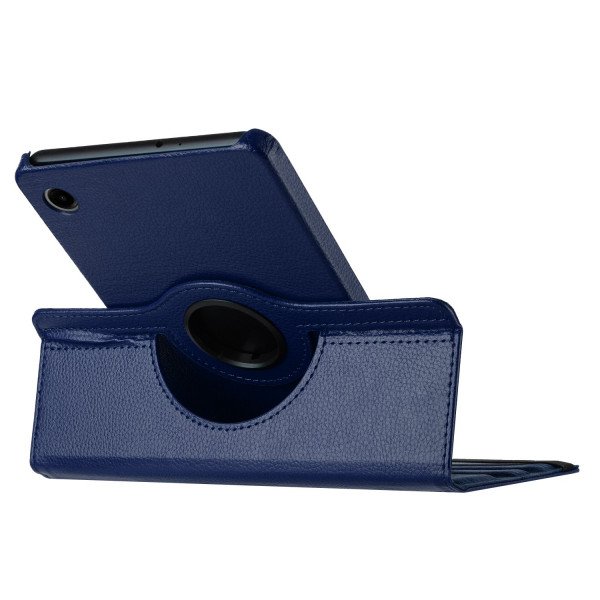 Wholesale 360 Degree Rotation Flip Cover Leather Kickstand Protective Cover Case for Samsung Galaxy Tab A9 (Navy Blue)