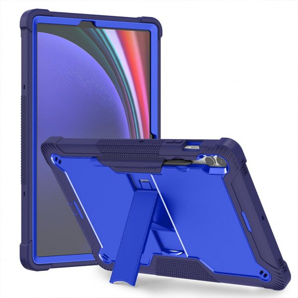 Wholesale Heavy Duty Full Body Shockproof Protection Kickstand Hybrid Tablet Case Cover for Samsung Galaxy Tab S9 Plus (Navy Blue)