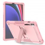 Wholesale Heavy Duty Full Body Shockproof Protection Kickstand Hybrid Tablet Case Cover for Samsung Galaxy Tab S9 Ultra (Rose Gold)