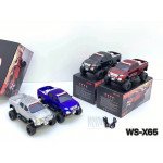 Wholesale Monster Truck Bluetooth Speaker with LED Lights & Engine Sound Effect FM/TF/USB WS-X65 for Universal Cell Phone And Bluetooth Device (Blue)