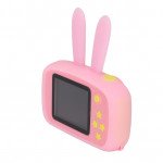 Wholesale 1080P Cute Bunny Soft Silicone Shell Digital Video Camera for Kids with Built-In Games X9C for Children Kid Party Outdoor and Indoor Play (Pink)