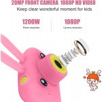 Wholesale 1080P Cute Bunny Soft Silicone Shell Digital Video Camera for Kids with Built-In Games X9C for Children Kid Party Outdoor and Indoor Play (Blue)